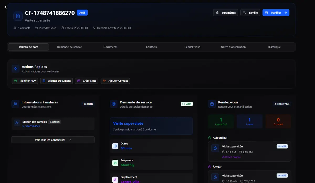 Workflow dashboard showing automated request processing pipeline with status tracking
